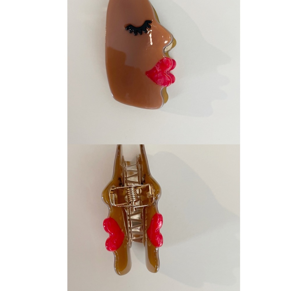 Face Acrylic Hair Claw clip